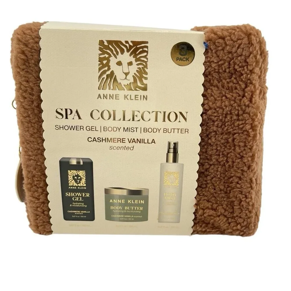Anne Klein Cashmere Vanilla Spa Collection 3-Piece Bath & Body Gift Set, New